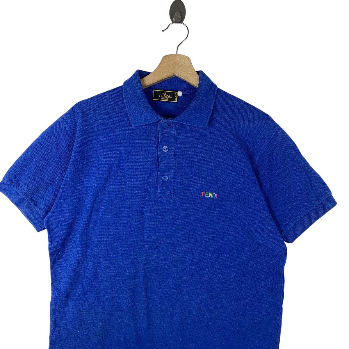 Fendi Vintage FENDI UOMO COLLECTION Polo Tee Shirt Top Size US M / EU 48-50 / 2 - 2 Thumbnail