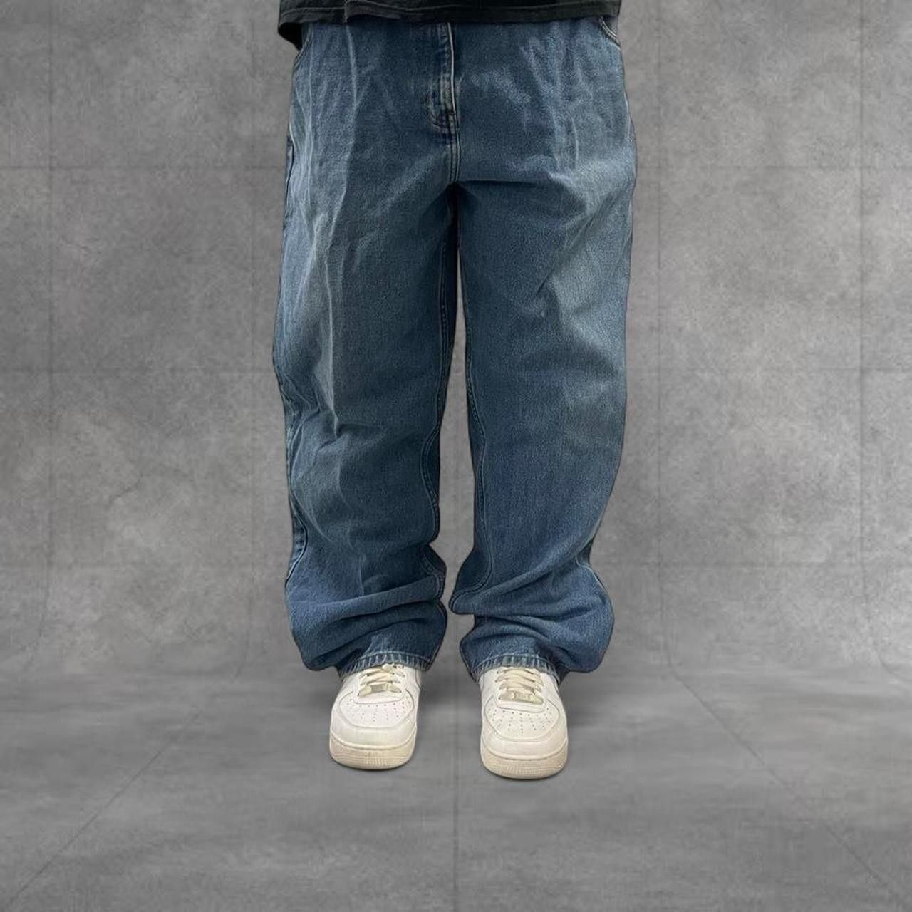 00s archive baggy wide denim y2k fade Archive - double waist fade 