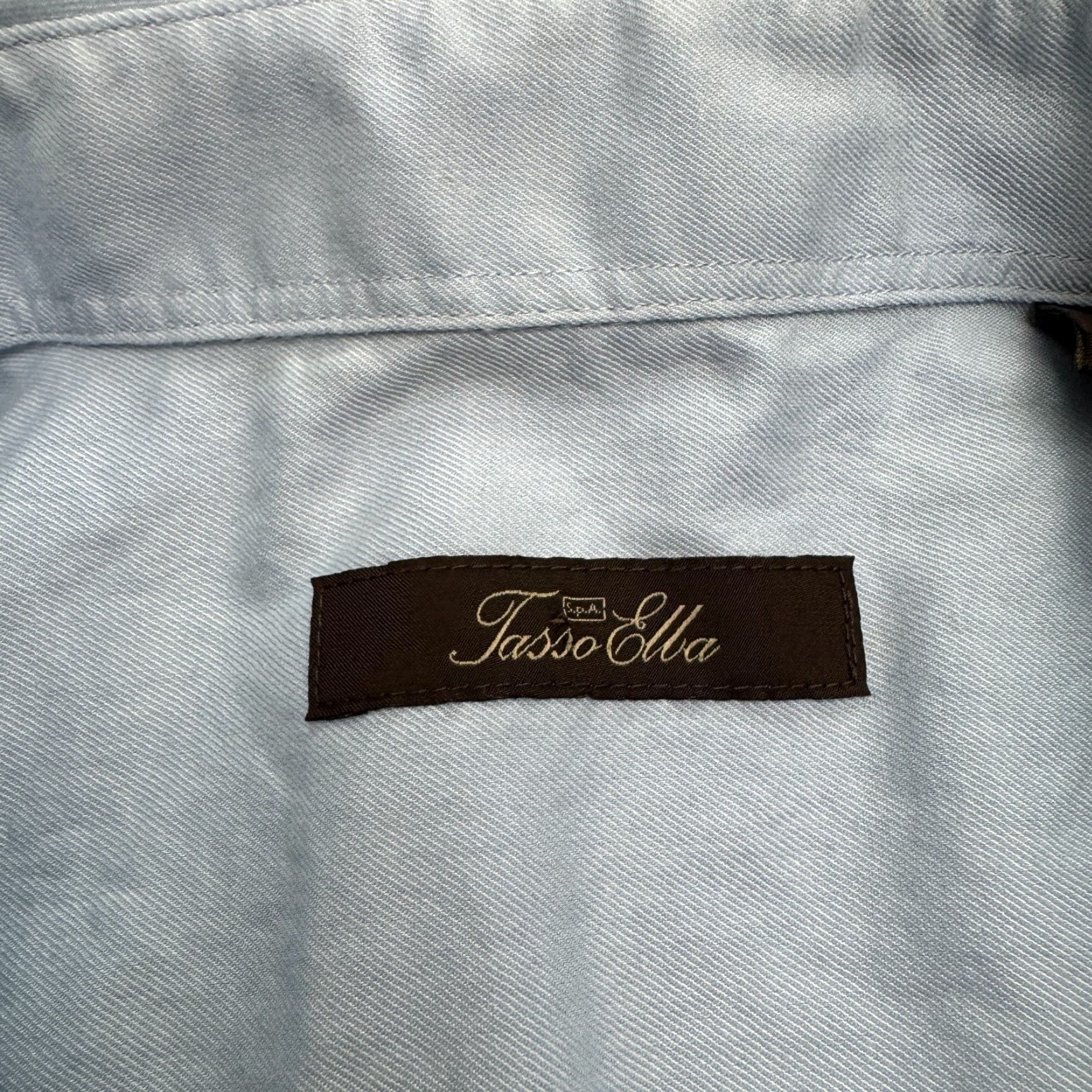 Tasso Elba VINTAGE Tasso Elba Dress Shirt Mens Medium Blue Cotton Business Formal Classic 90s Size 40R - 5 Thumbnail