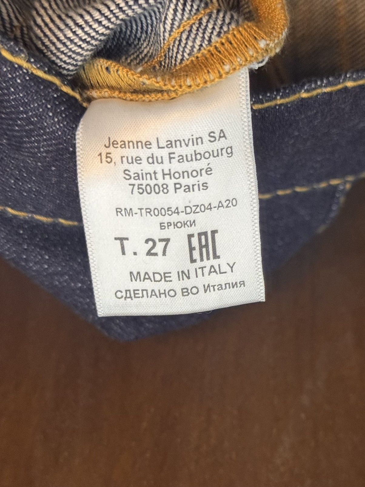 Lanvin new Lanvin bleu denim pants 27 2022 men Size US 27 - 3 Thumbnail