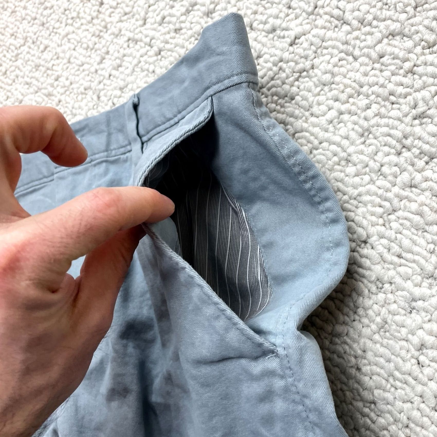 Banana Republic Banana Republic Aiden Chino Shorts Mens 33 Blue Cotton 9 Pockets Flat Front Casual Travel Size US 33 - 7 Thumbnail