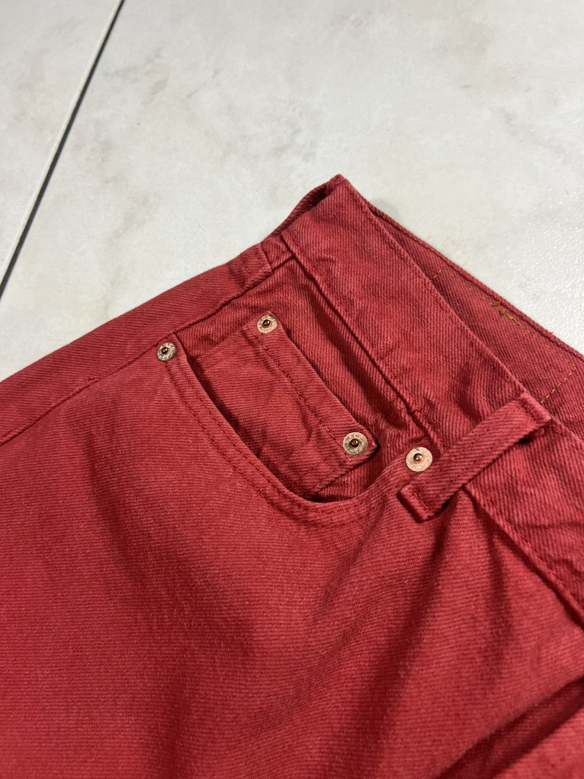 Levi's Vintage 90s Levi’s 501 red denim classic devil jeans pants Size US 38 / EU 54 - 9 Thumbnail