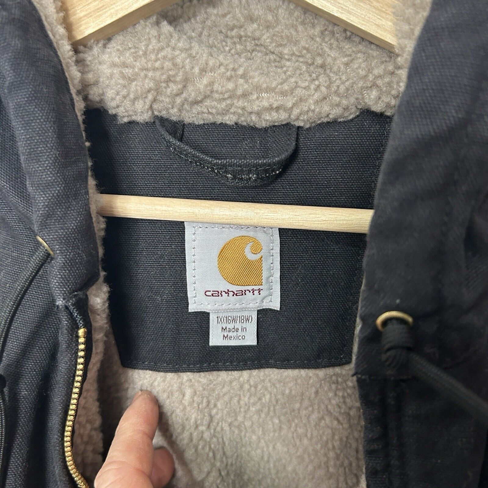 Carhartt Carhartt Sherpa-Lined Hooded Detroit Jacket “Black” Size XL / US 12-14 / IT 48-50 - 5 Thumbnail