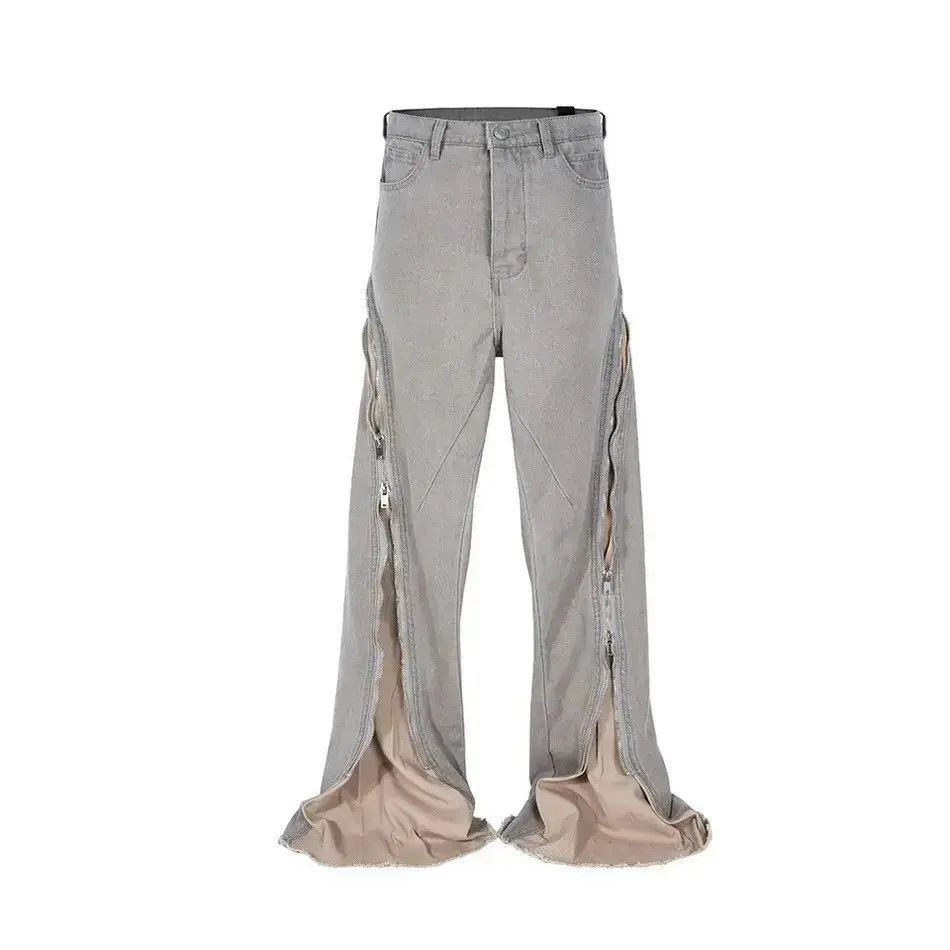 Japanese Brand Streetwear Baggy Zipper Jeans Pants y2k Size US 34 / EU 50 - 3 Thumbnail