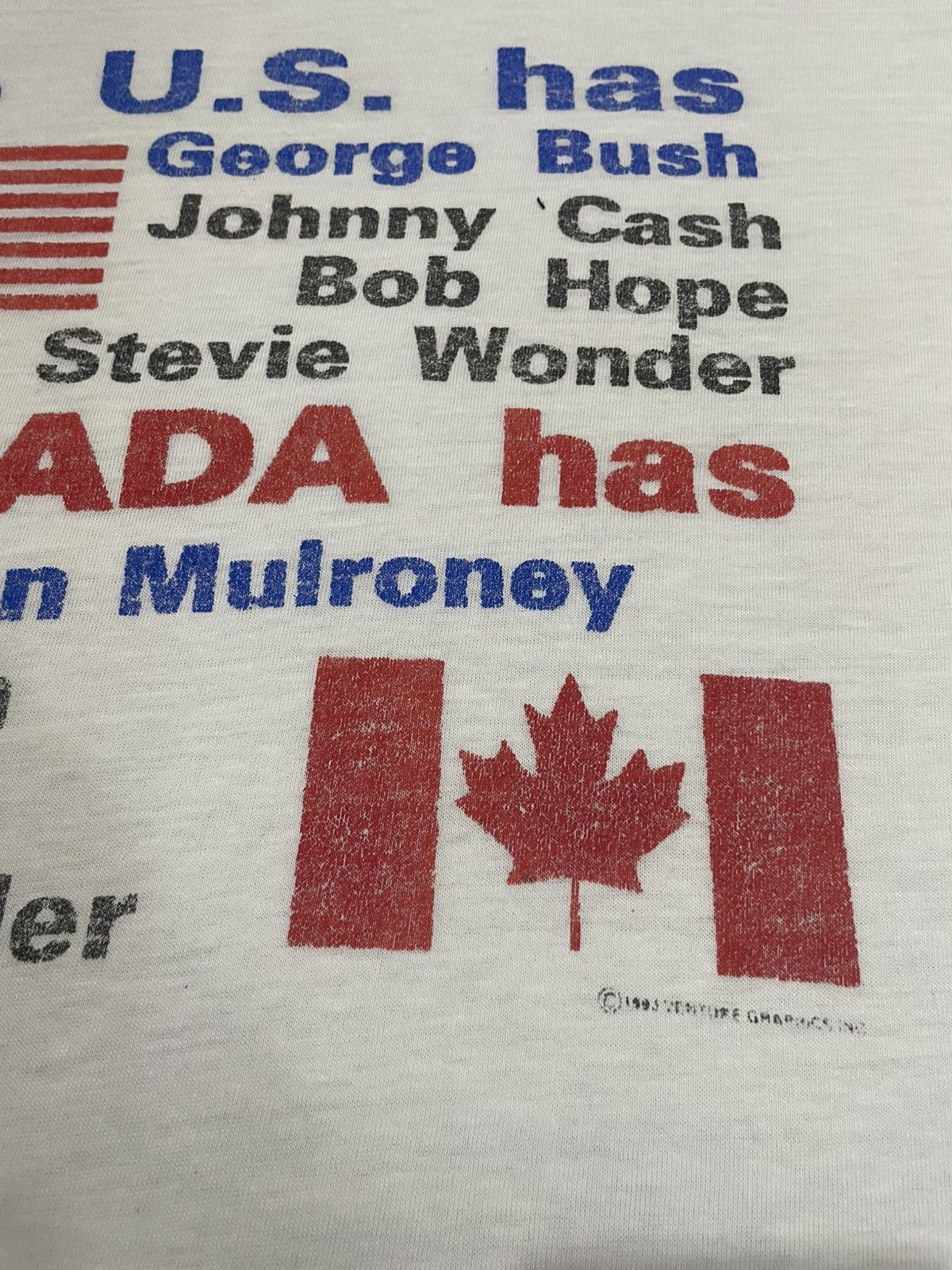 Vintage Vintage Brian Mulroney 80’s Canada USA Political Tshirt Size US L / EU 52-54 / 3 - 6 Thumbnail