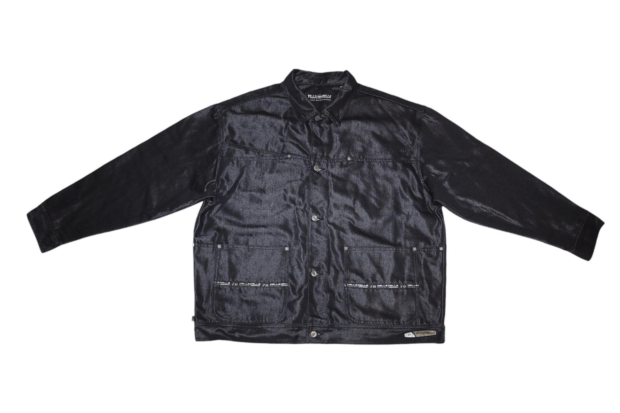 Pelle Pelle VTG Pelle Pelle Black Shrkdnm OG Baggy Chore Jacket Size US XXL / EU 58 / 5 - 18 Thumbnail