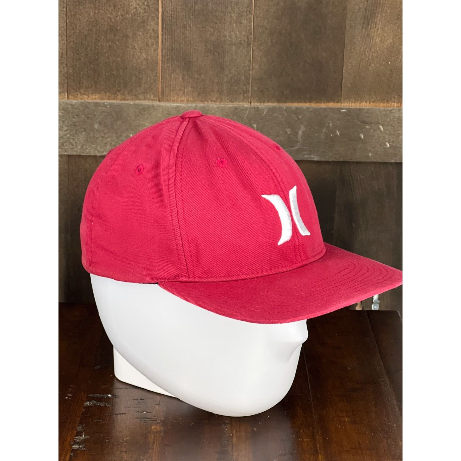 Hurley Billabong Hat Cap Fitted Adult Large Red Skate Polyester Twill A Size ONE SIZE - 6 Thumbnail