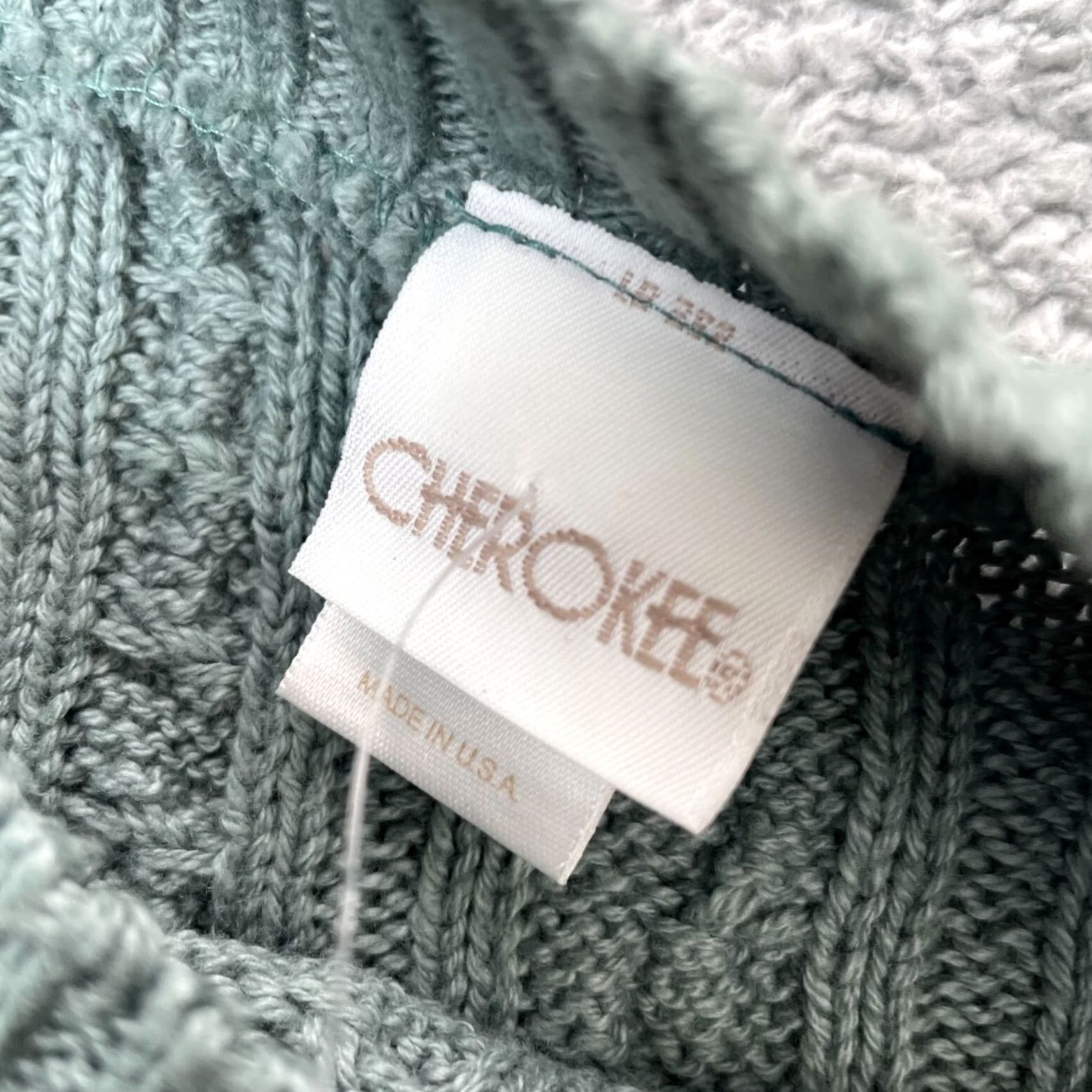Cherokee VTG Cherokee Sweater Womens XL Gray Cotton Cable Knit Boat Pullover NEW Size XL / US 12-14 / IT 48-50 - 5 Thumbnail