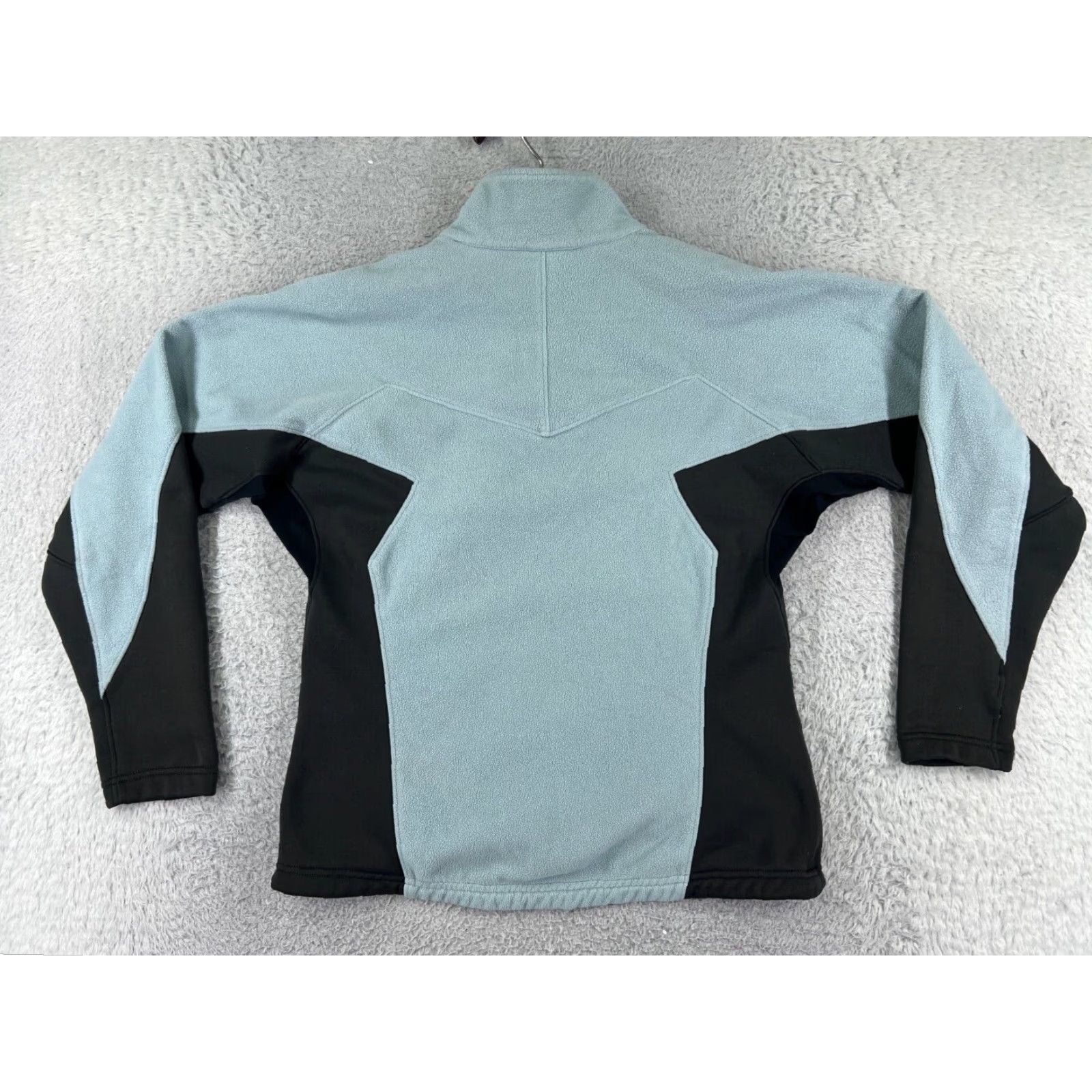 Vintage REI Jacket Womens Medium Blue Black Fleece Mock Neck Cozy Warm Polyester Size M / US 6-8 / IT 42-44 - 2 Thumbnail