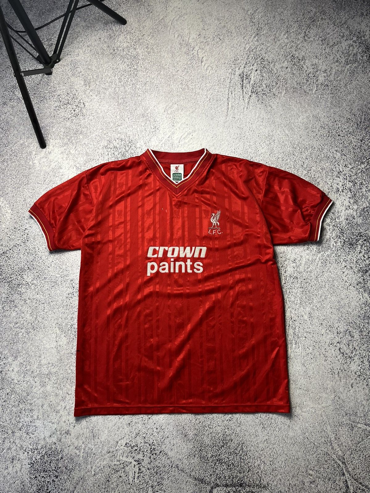 Vintage Liverpool 1982 Score Draw Football Shirt Mens Top Jersey Size US L / EU 52-54 / 3 - 2 Thumbnail