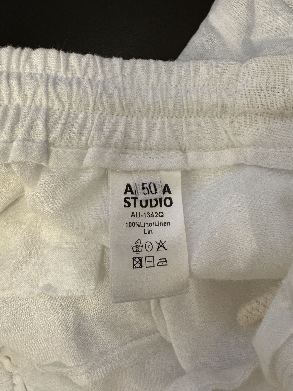 Alpha Studio Pure Linen Pull-On Pants Size US 34 / EU 50 - 5 Thumbnail