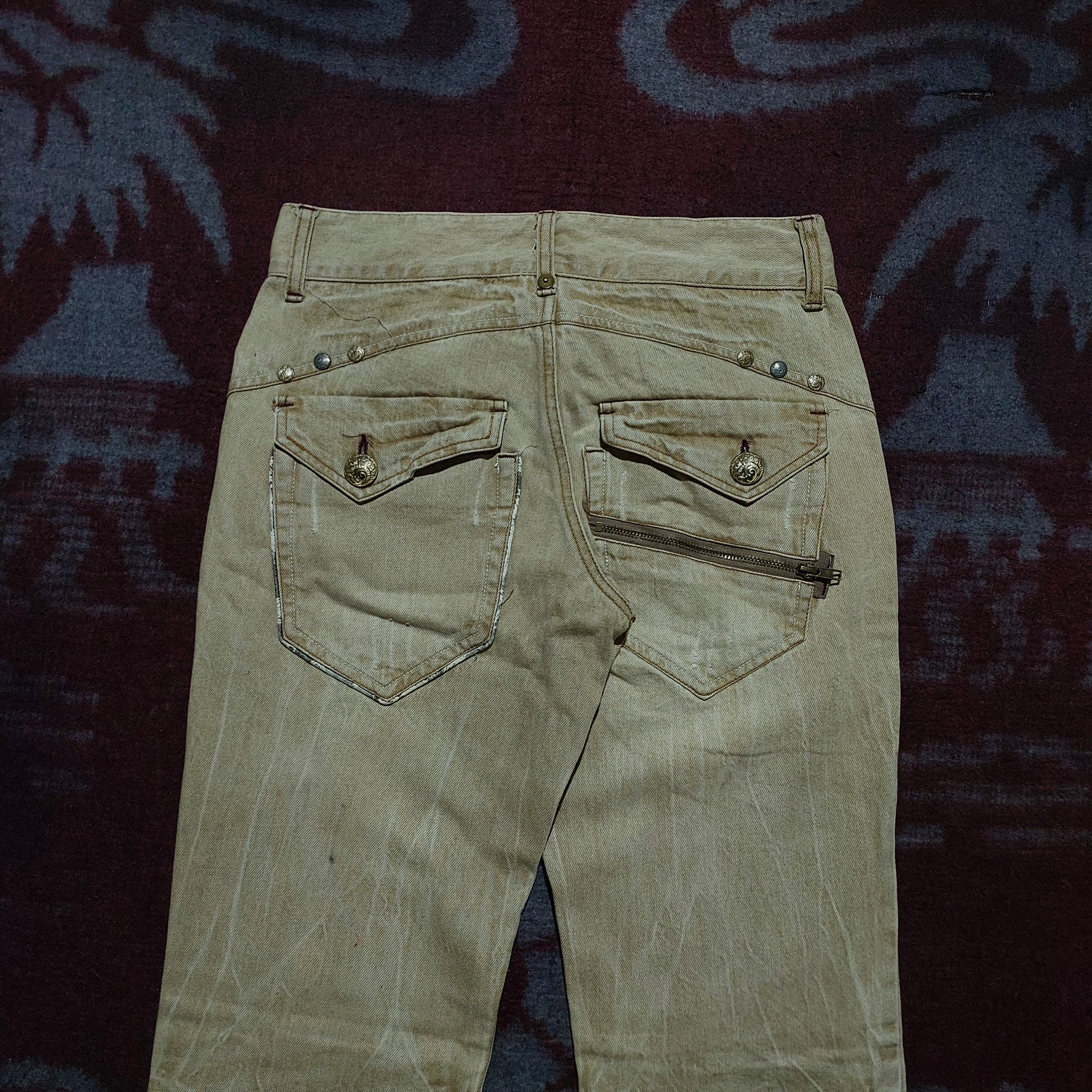 Tornado Mart Oil cake japanese faded dark beige boot cut jeans Size US 30 / EU 46 - 5 Thumbnail