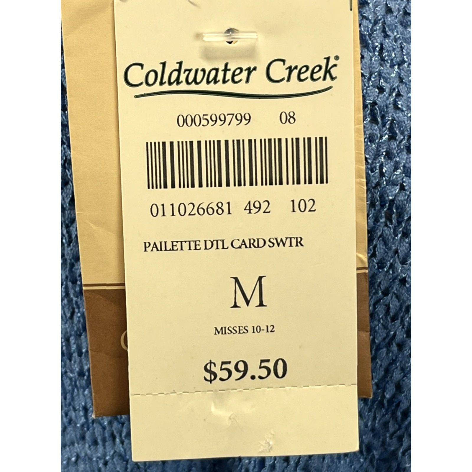 Coldwater Creek Coldwater Creek Cardigan Sweater Women Size M Blue Loose Knit Single Button Womens Size M / US 6-8 / IT 42-44 - 7 Thumbnail