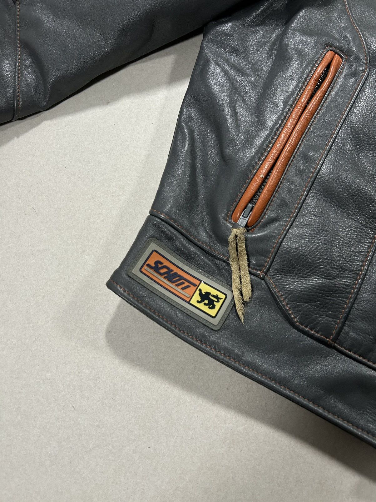 Harley Davidson × Schott × Vintage VERY RARE LEATHER JAKET SCHOTT Size US XL / EU 56 / 4 - 11 Thumbnail
