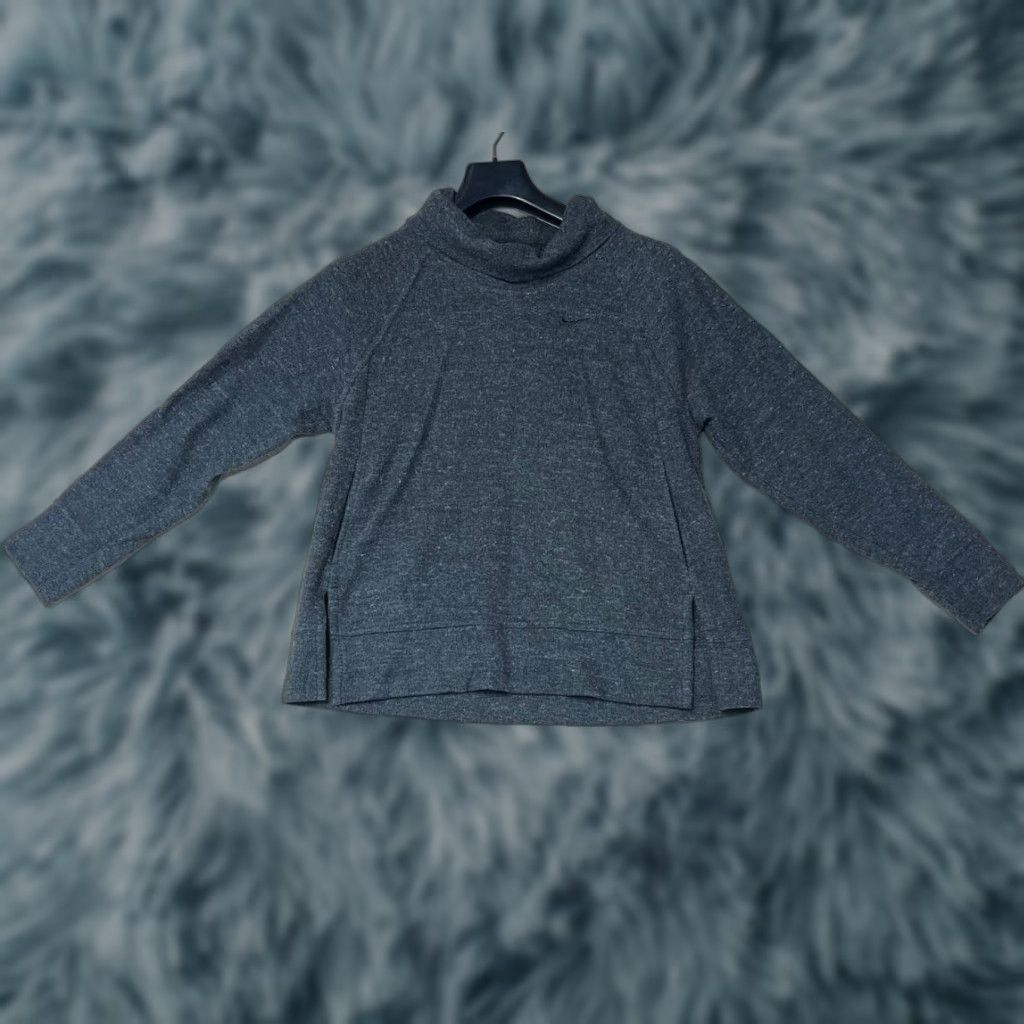 Nike Nike Sweatshirt Long Sleeve Pullover Mock Neck Gray Women's Small Size S / US 4 / IT 40 - 1 Thumbnail