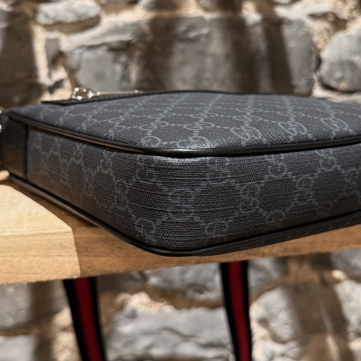 Gucci Gucci Black GG Supreme Small Crossbody Messenger Bag Size ONE SIZE - 14 Thumbnail