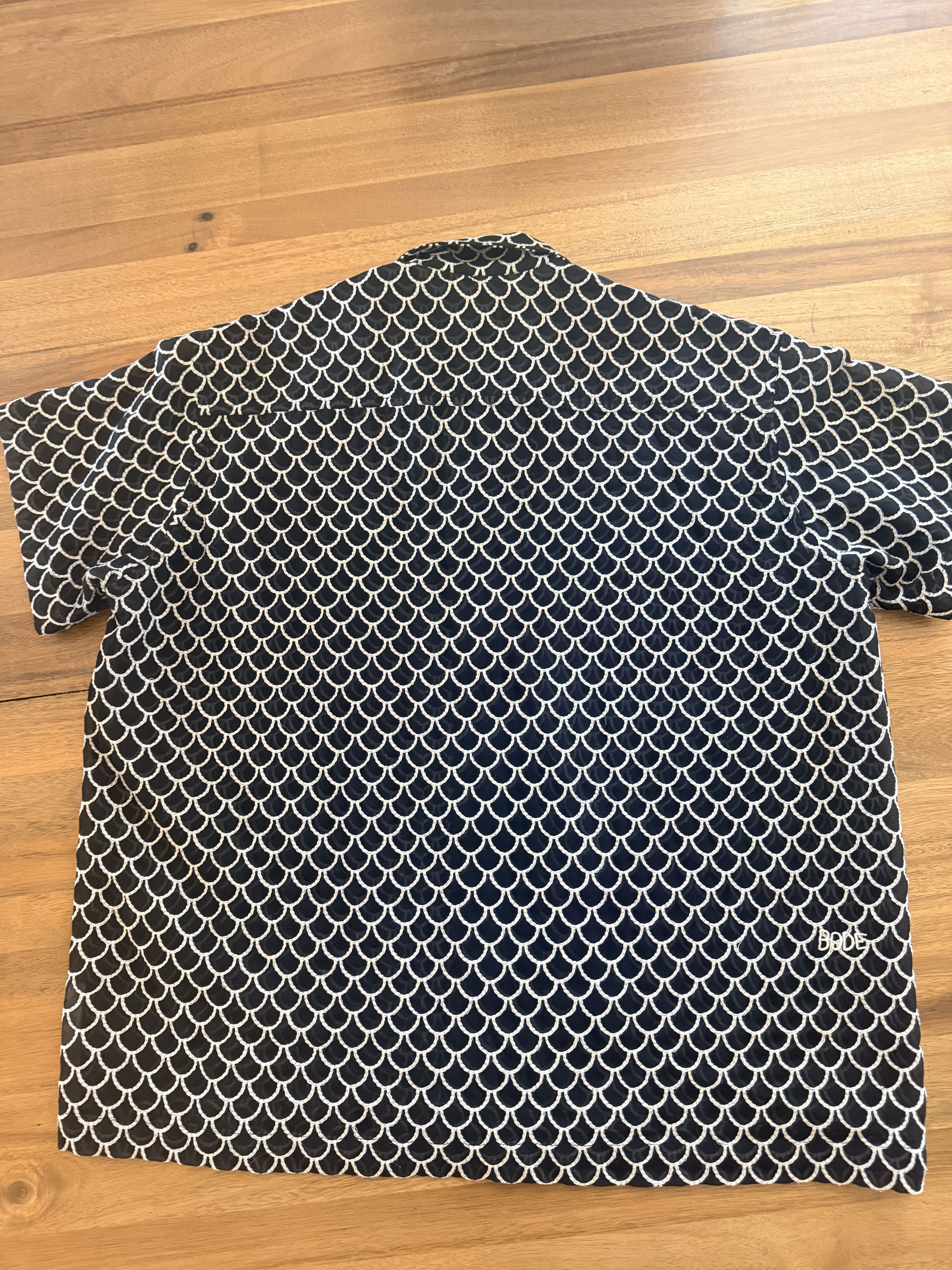 Bode Bode Scallop Stitch Short Sleeve Shirt — L/XL Size US L / EU 52-54 / 3 - 3 Thumbnail