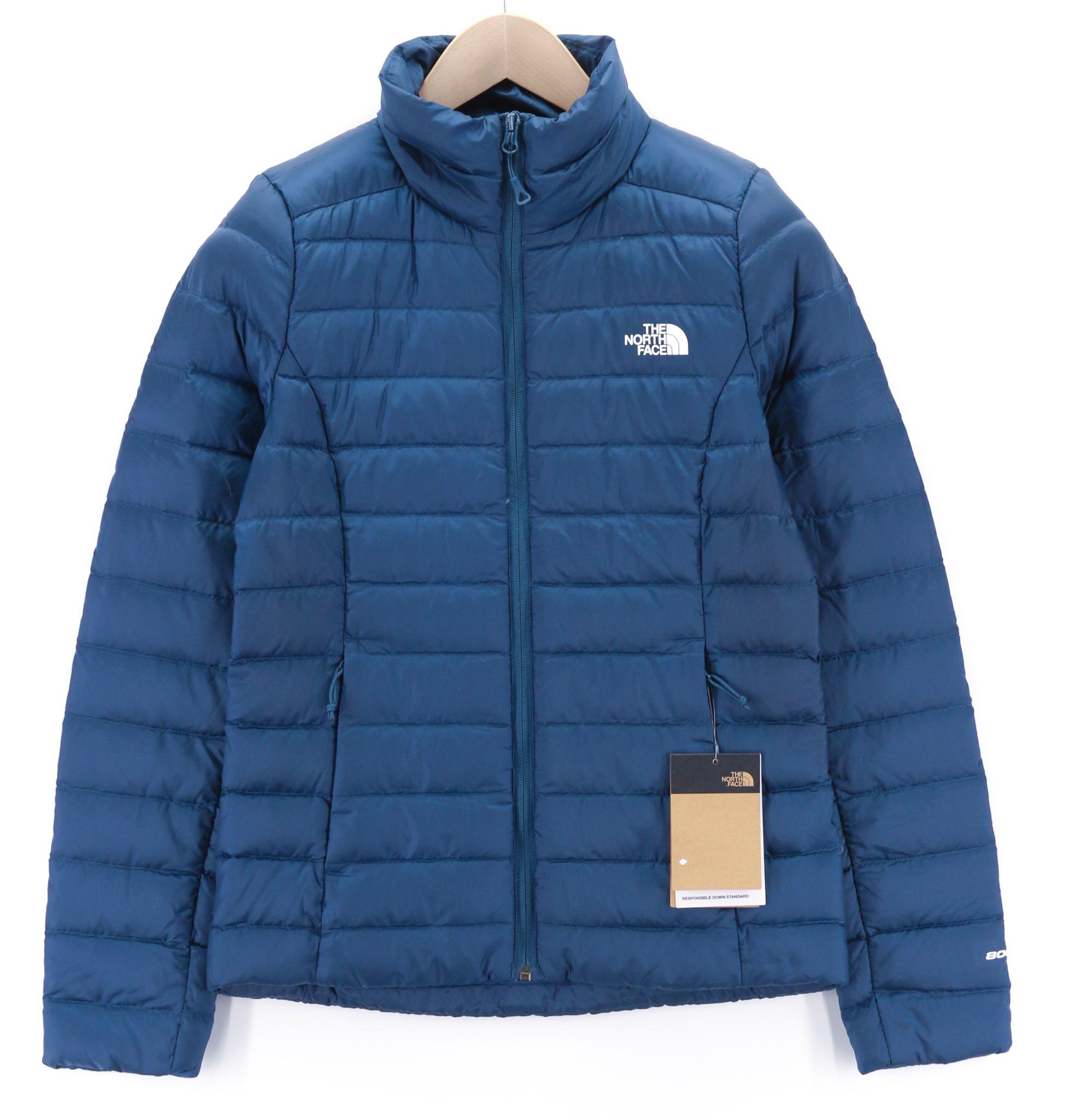 The North Face NF0A4SVN XS 800 Down Blue Lined High Neck Jacket 79746 Size XS / US 0-2 / IT 36-38 - 1 Thumbnail