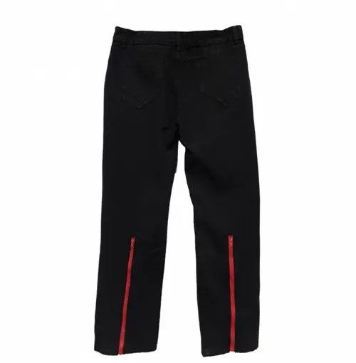 Jean Vintage Y2K Dark Cross Rock Zip Baggy Jeans Size US 30 / EU 46 - 6 Thumbnail