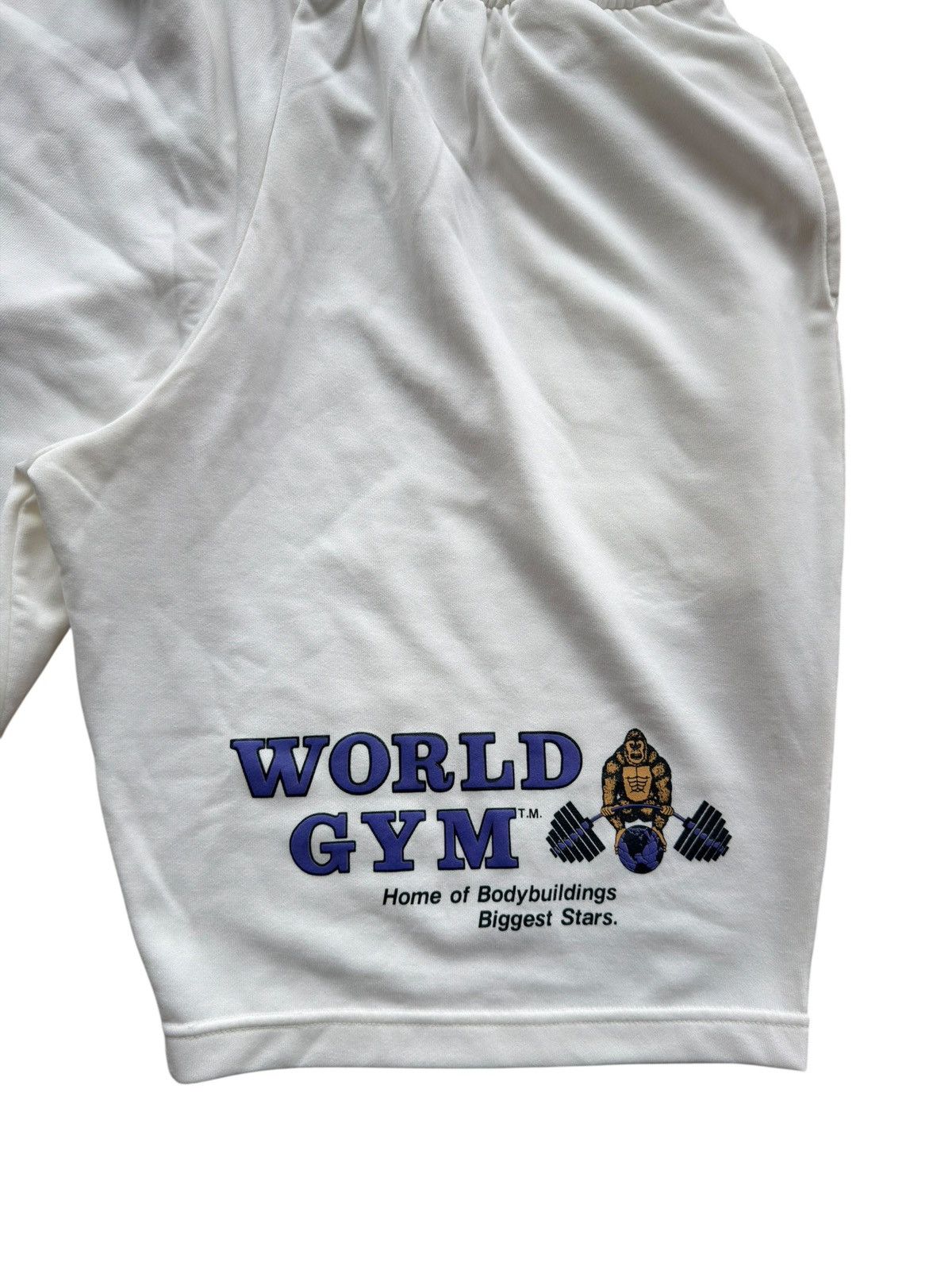 Vintage RARE* VINTAGE 90s BAGGY SHORT WORLD GYM GORILLA BODYBUILDING Size US 34 / EU 50 - 2 Thumbnail
