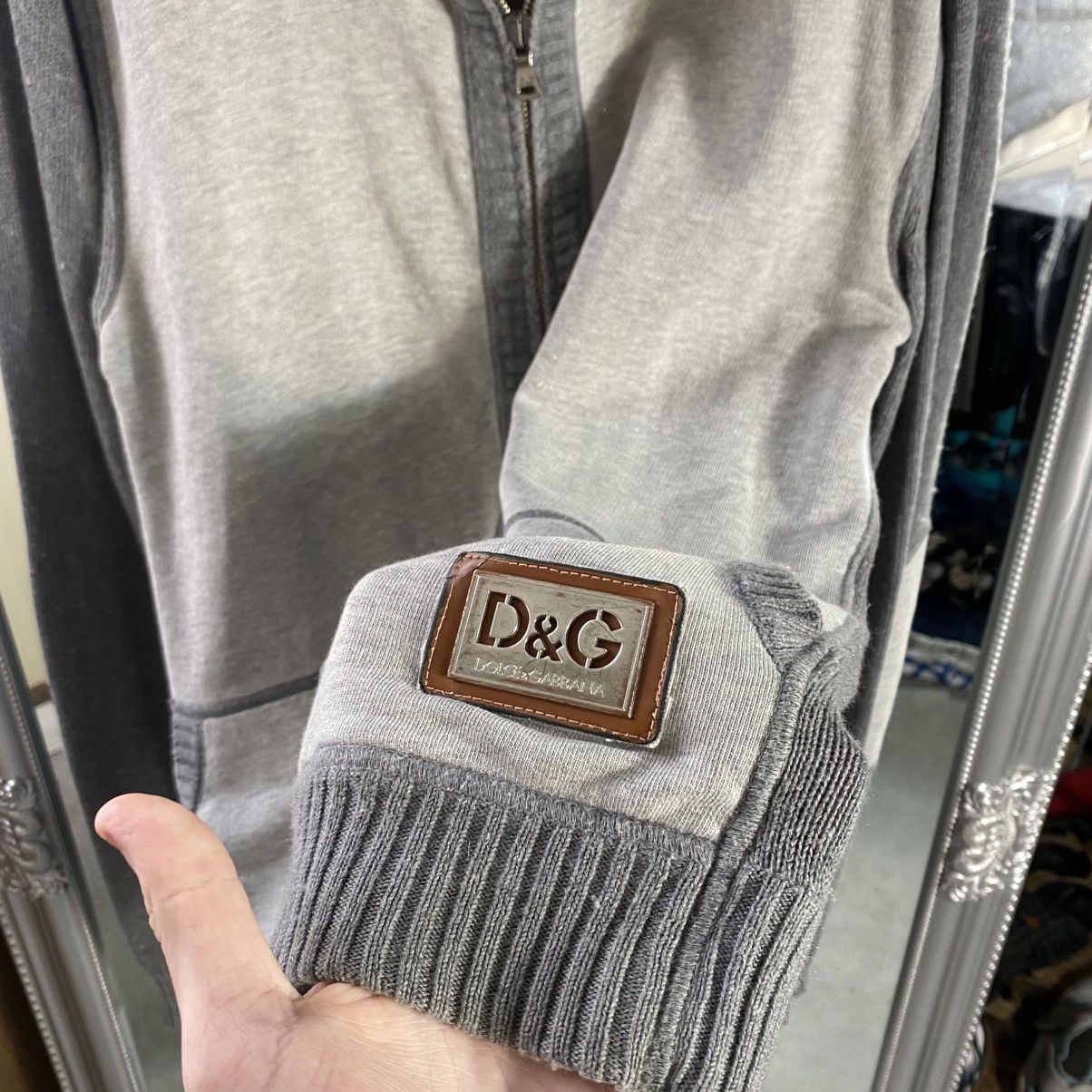 Dolce & Gabbana Vintage Dolce Gabbana Zip Up Knit Sweater Big Logo Dg Size US XL / EU 56 / 4 - 3 Thumbnail