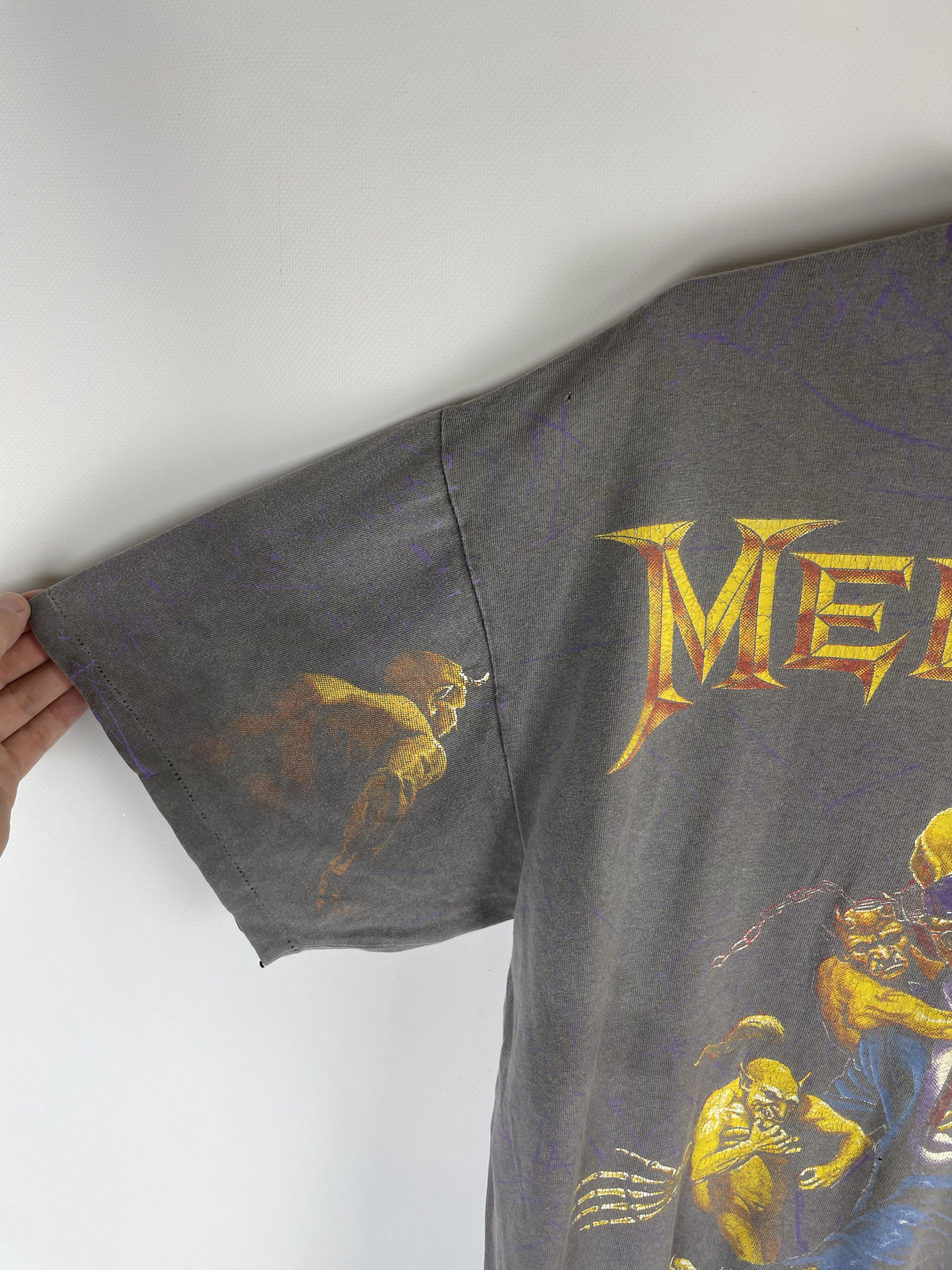 Band Tees × Vintage 1991 MEGADETH ALL OVER PRINT AOP WILD OATS TEE SHIRT Size US XL / EU 56 / 4 - 5 Thumbnail