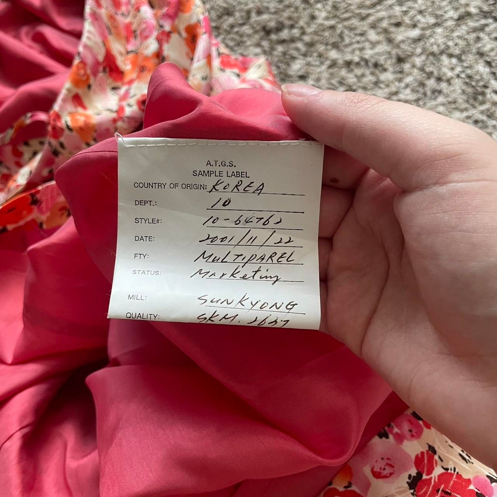 Ann Taylor × Vintage Sample 2001 Vintage Ann Taylor Summer Dress Size M / US 6-8 / IT 42-44 - 4 Thumbnail