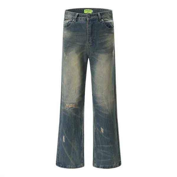 Japanese Brand VIBE Men's punk trend tie-dyed washed distressed jeans Size US 32 / EU 48 - 1 Thumbnail