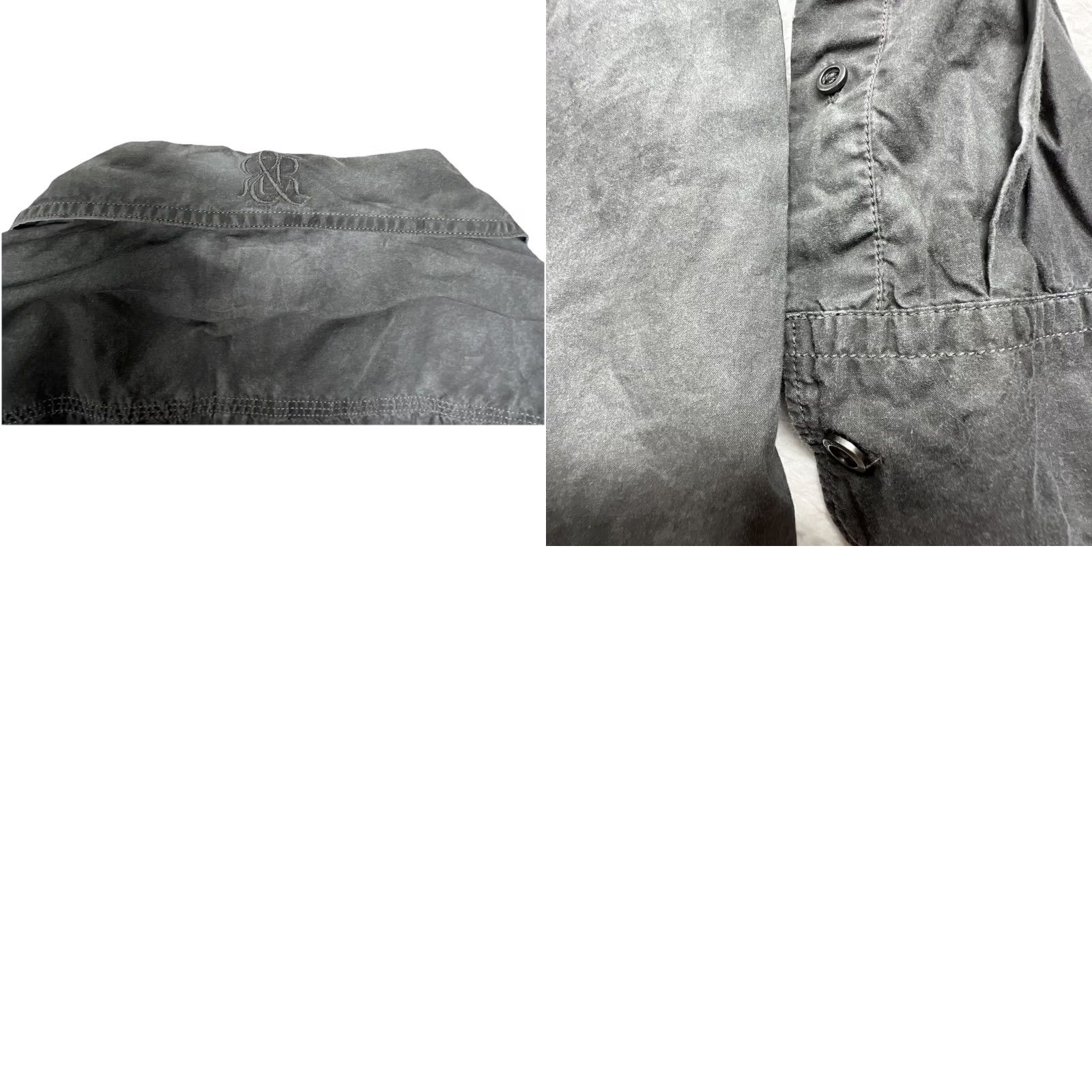 Vintage Rock & Republic Button-Up Shirt Mens XXL Distressed Gray Collared Long Sleeve Casual Rock Theme Size US XXL / EU 58 / 5 - 8 Thumbnail