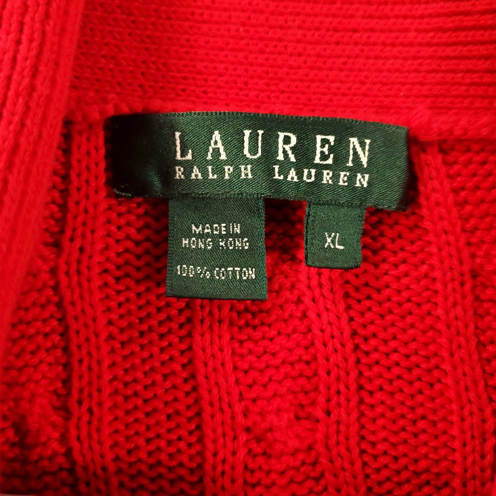 Ralph Lauren Ralph Lauren Sweater Womens XL Red Cable Knit Shawl Neck Long Sleeve Size XL / US 12-14 / IT 48-50 - 5 Thumbnail