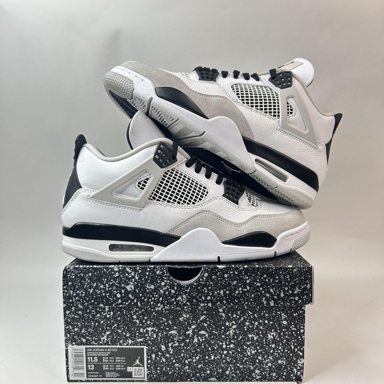 Jordan Brand Nike Air Jordan 4 Retro “Military Black White Grey” 2023 Size US 11.5 / EU 44-45 - 1 Thumbnail