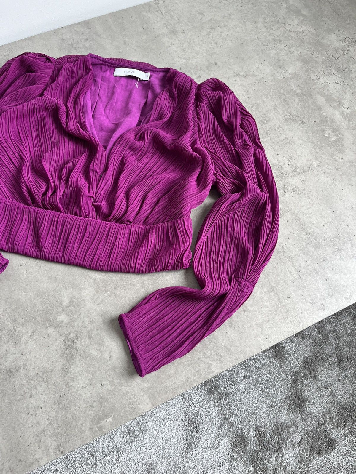 Iro IRO Amili Cropped Plissé-mesh Top Size XS / US 0-2 / IT 36-38 - 6 Thumbnail