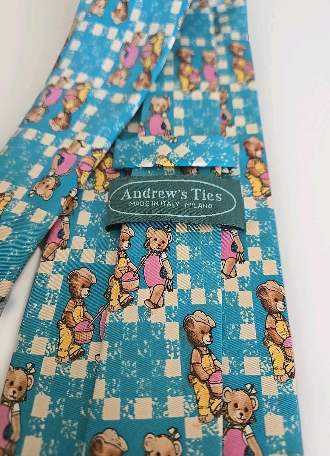 Andrew's Ties ANDREW'S TIES Silk Made in Italy Vintage Ducks and Bears (2) Size ONE SIZE - 5 Thumbnail