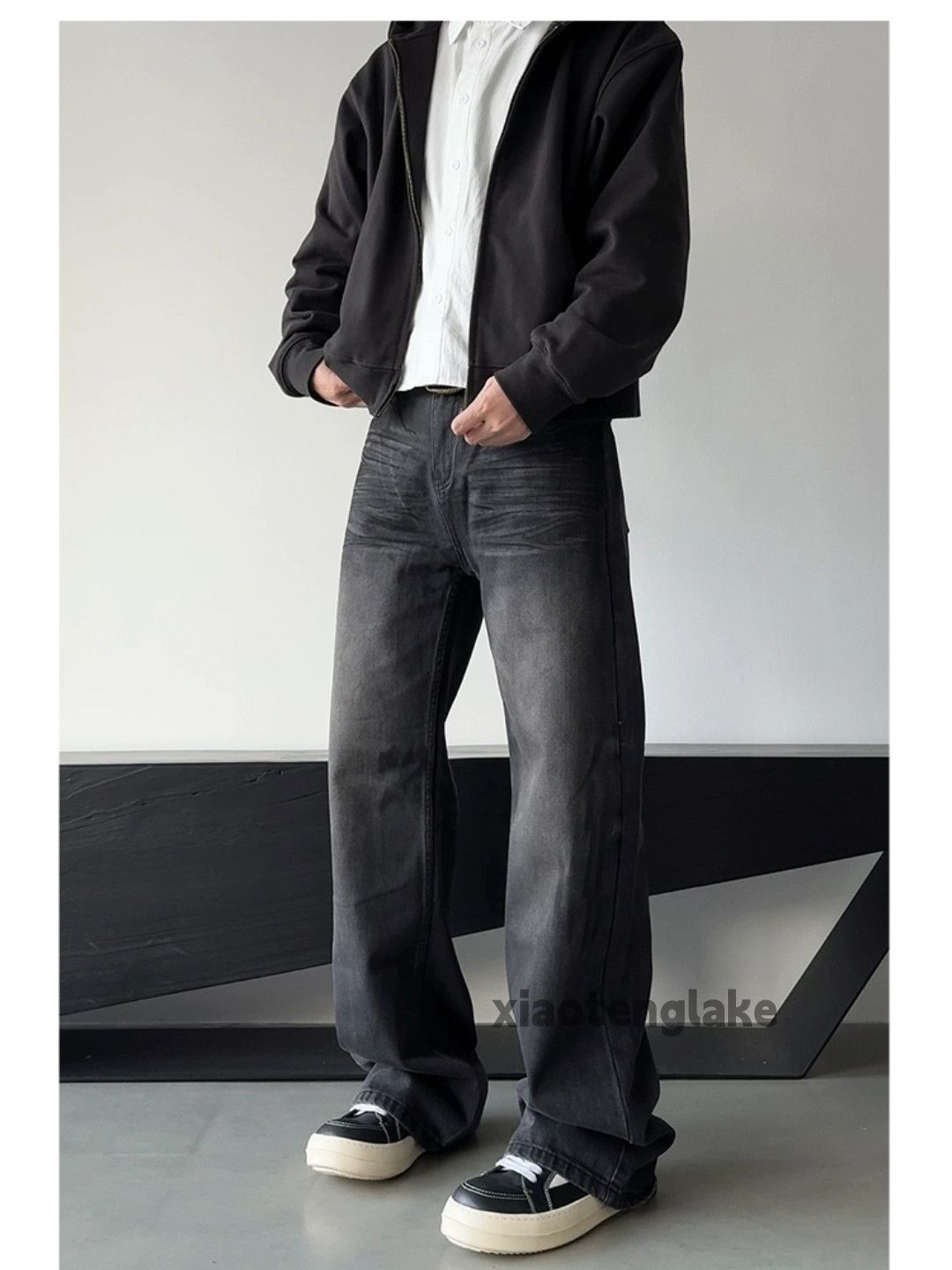 Designer × Jean × Vintage Unisex washed faded cleanfit yuppie loose baggy jeans Size US 32 / EU 48 - 4 Thumbnail