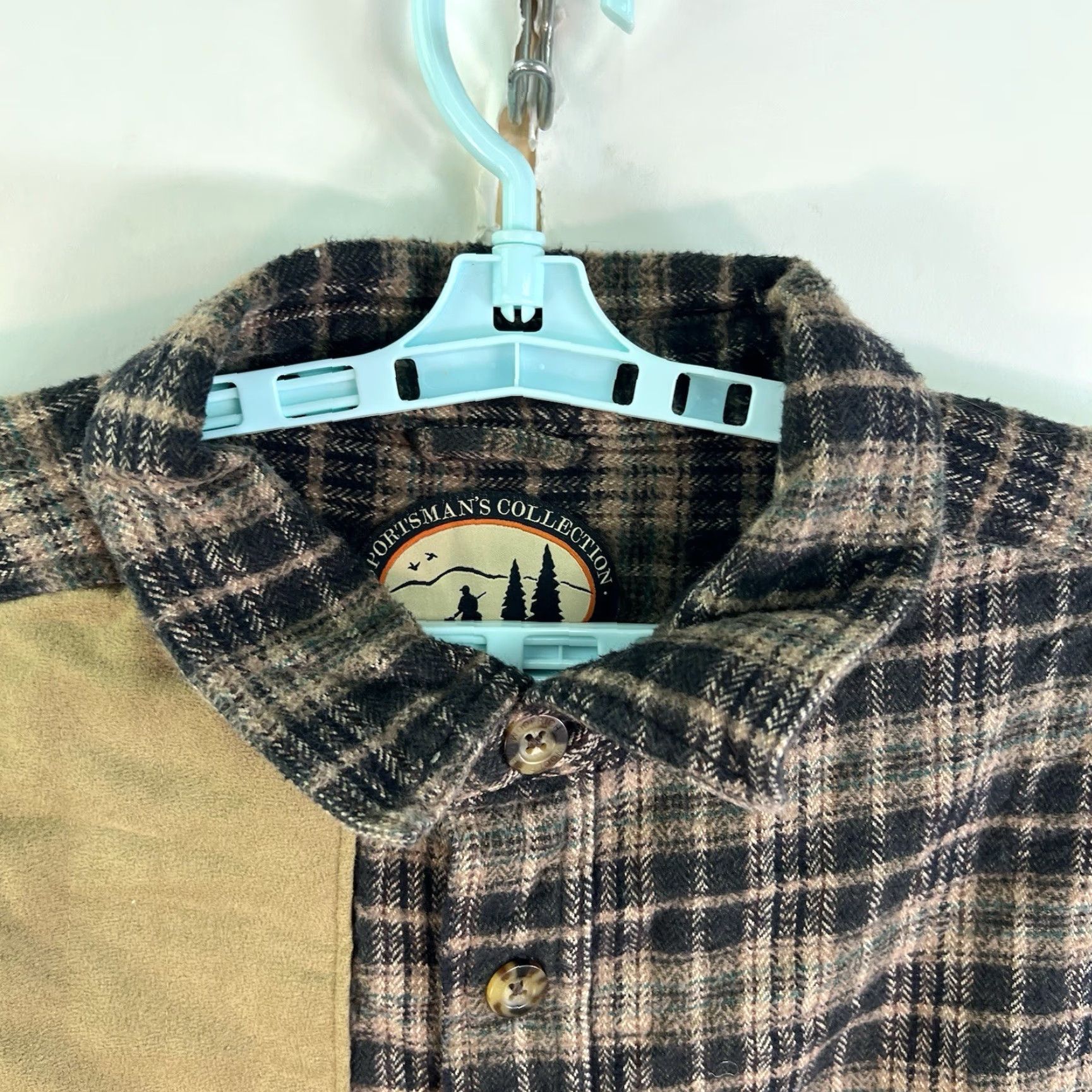 Vintage Woolrich Shirt Mens Plaid Flannel Shooting Patch 2XL Tan/Black Size US XXL / EU 58 / 5 - 2 Thumbnail