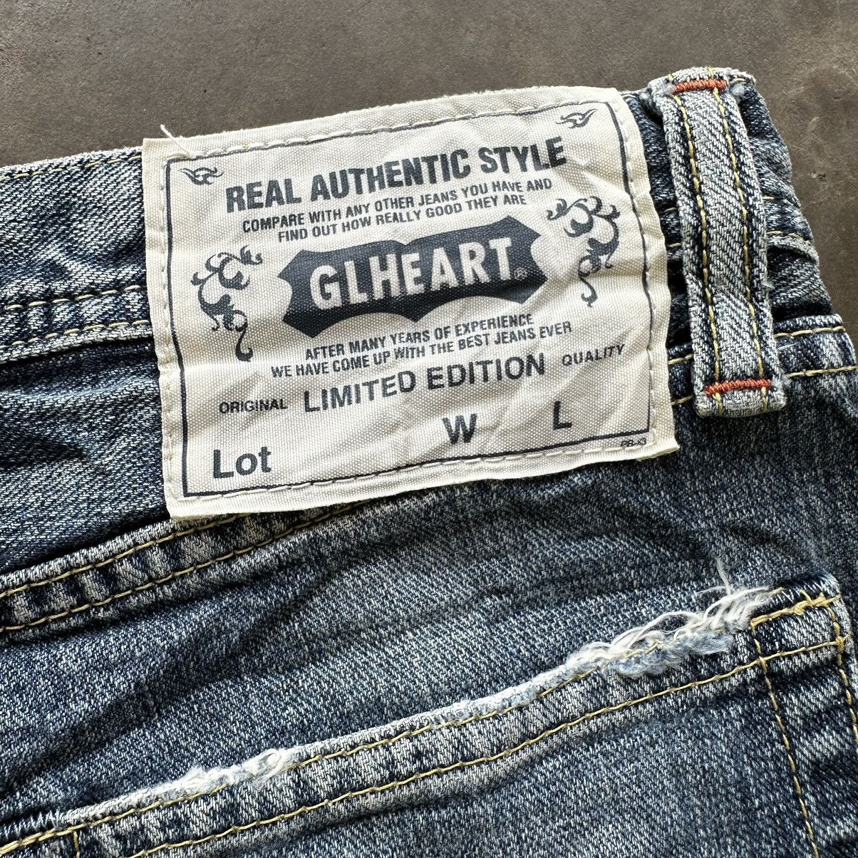 Japanese Brand Vintage GLHEART Distressed Faded Denim Jean Pant W30 Size US 30 / EU 46 - 15 Thumbnail