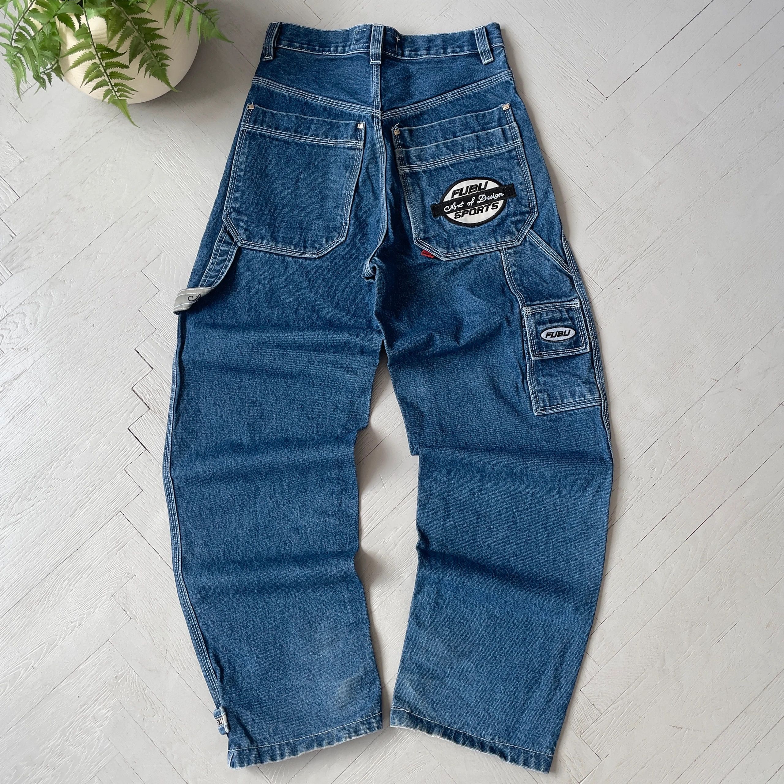 Fubu FUBU Baggy Denim Jeans Y2K Hip Hop Skater Size US 27 - 1 Thumbnail