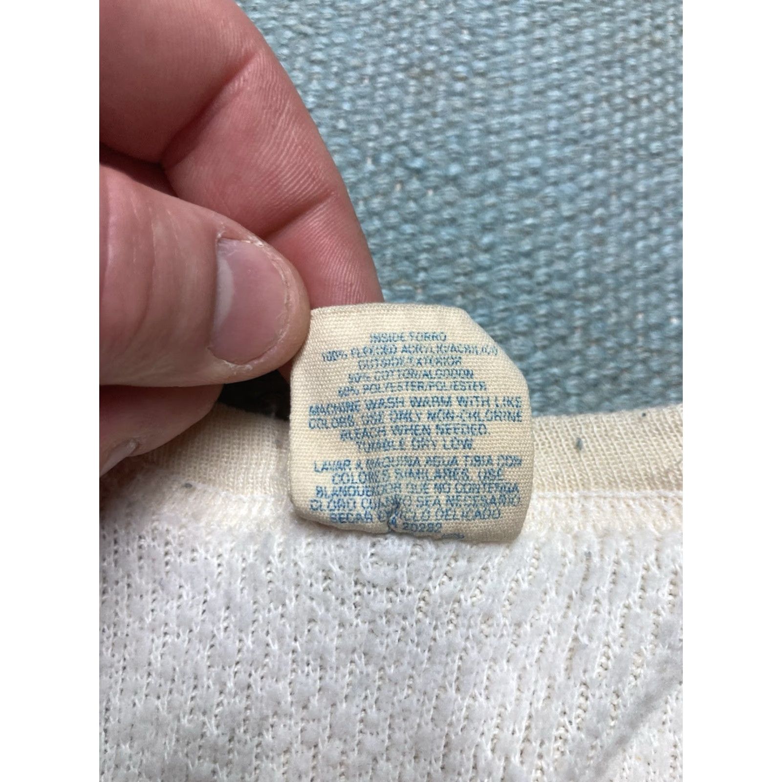 Vintage VINTAGE waffle knit thermal shirt long sleeve JE Morgan stained grunge large Size US L / EU 52-54 / 3 - 7 Thumbnail