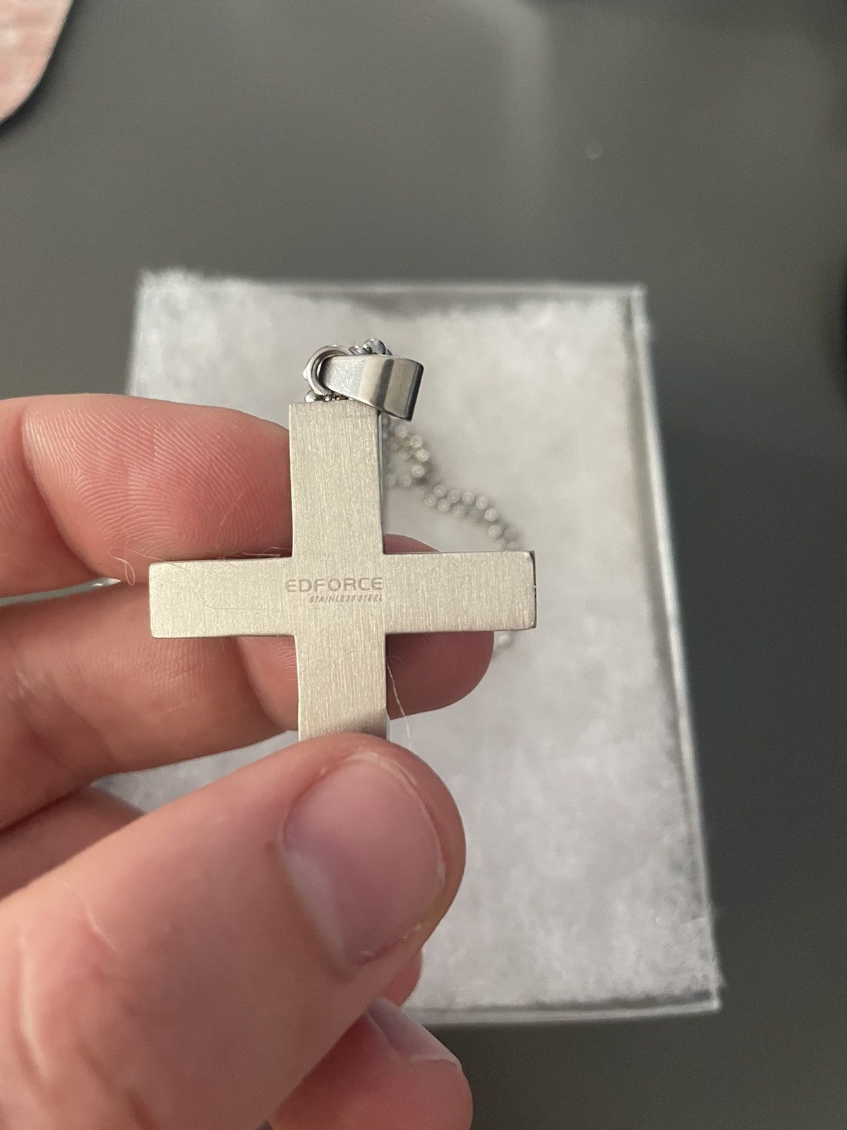 Vintage Stainless Steel Cross Neckless Size ONE SIZE - 3 Thumbnail