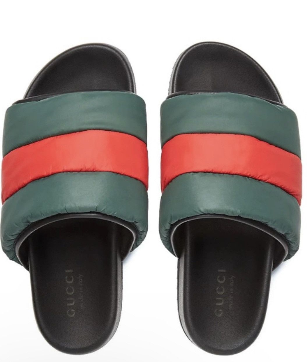 Gucci Gucci Padded Web Sandal Slide size 35 Puffer Nylon Size US 5 / IT 35 - 1 Thumbnail