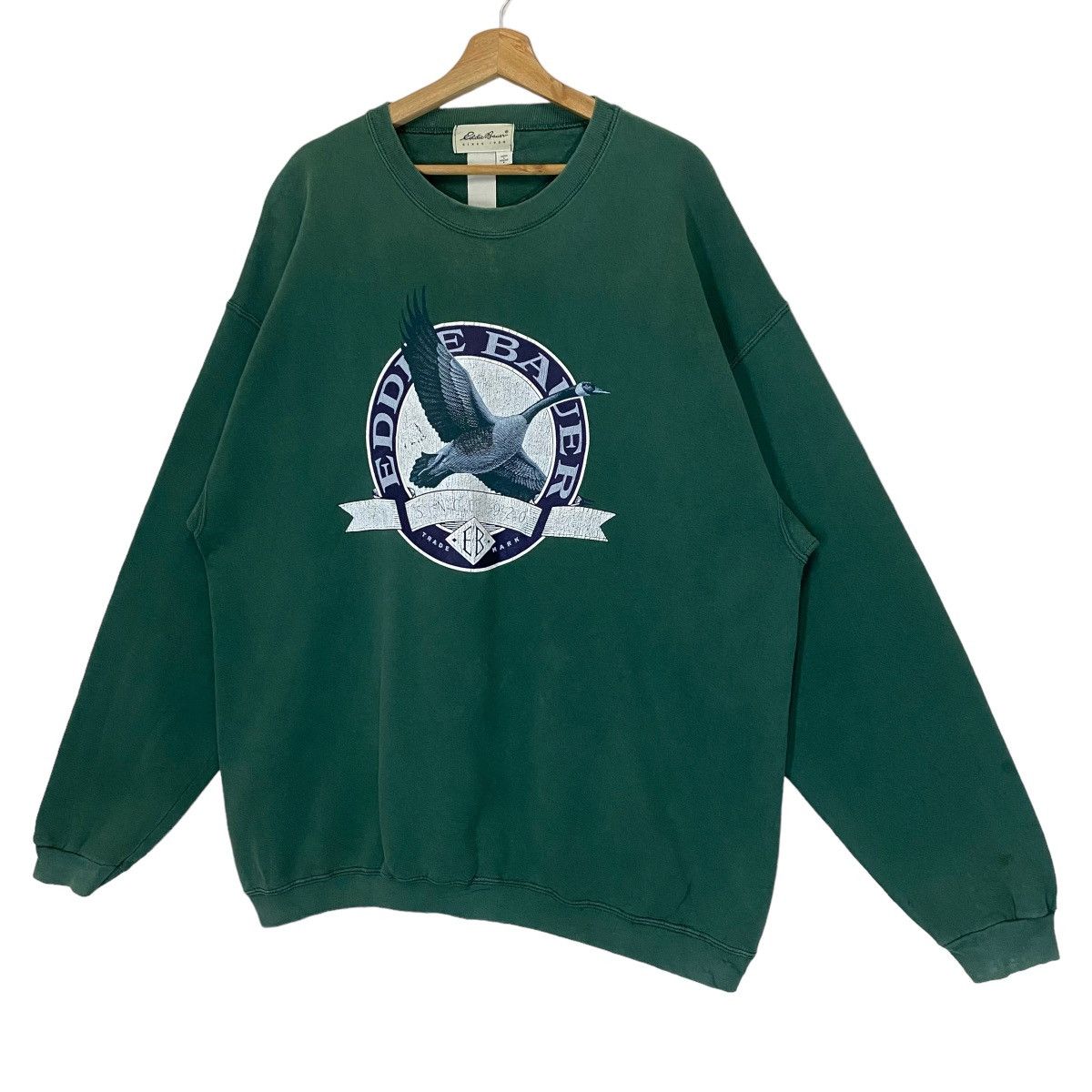 Eddie Bauer Eddie Bauer Big Logo Crewneck Sweatshirt Baggy Size L Size US L / EU 52-54 / 3 - 3 Thumbnail
