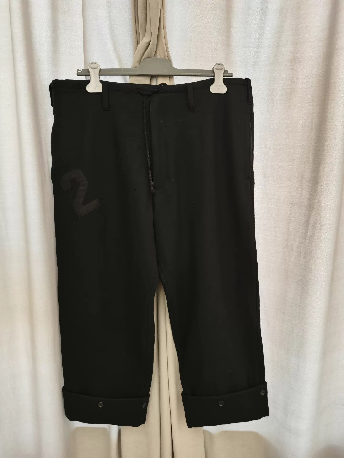 Yohji Yamamoto Yohji Yamamoto Wool 7/8 Wide Leg Bootcut WaistAdj 98N S1 Size US 30 / EU 46 - 2 Thumbnail