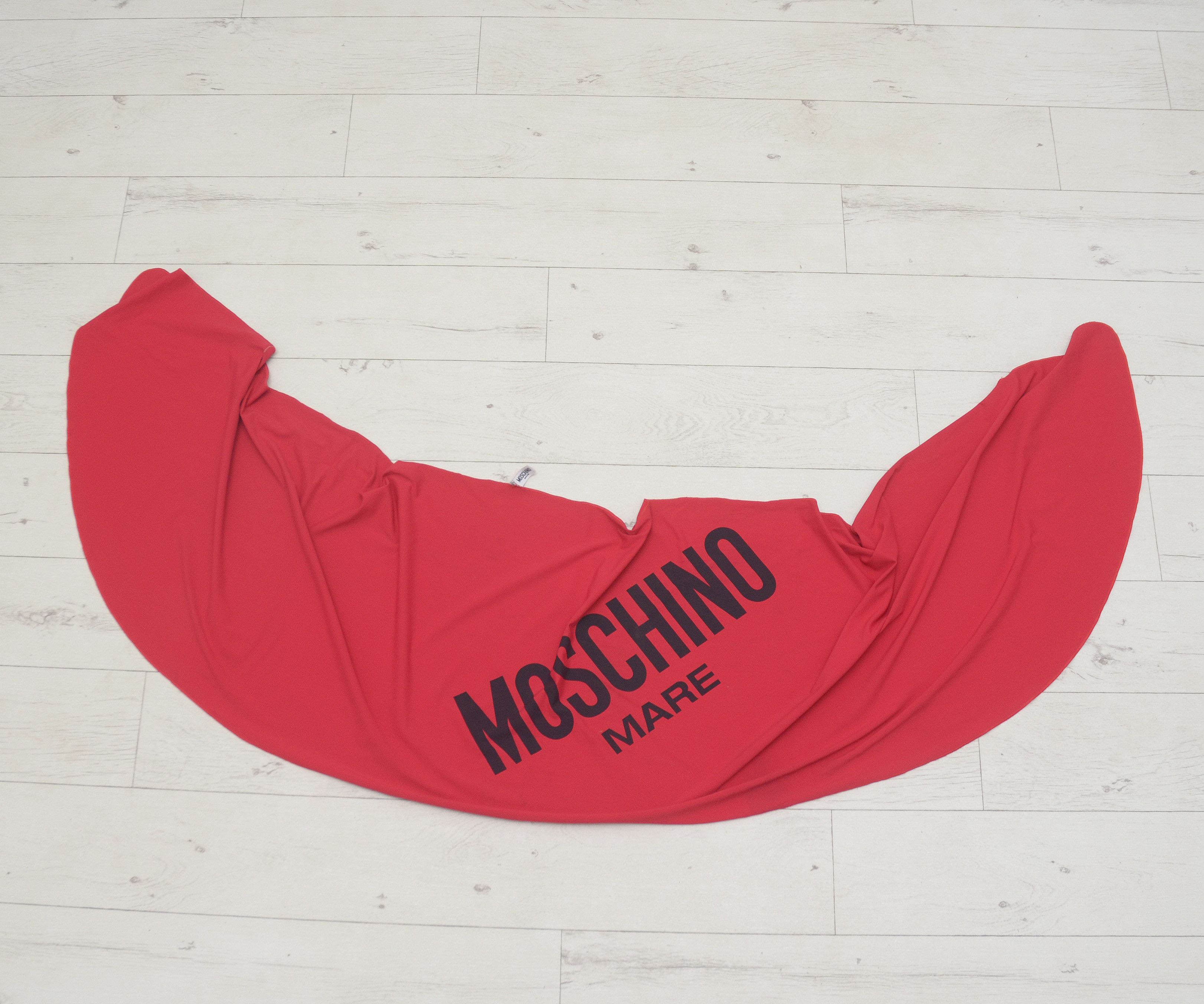 Moschino × Vintage Vintage Moschino Mare Pareo Red Big Logo Beachwear Size ONE SIZE - 1 Thumbnail