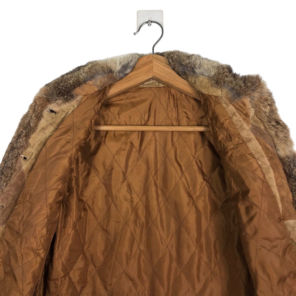 Japanese Brand 🔥Cropped Leather Biker Jacket Patch Work Mink Fur Collar Size US M / EU 48-50 / 2 - 14 Thumbnail