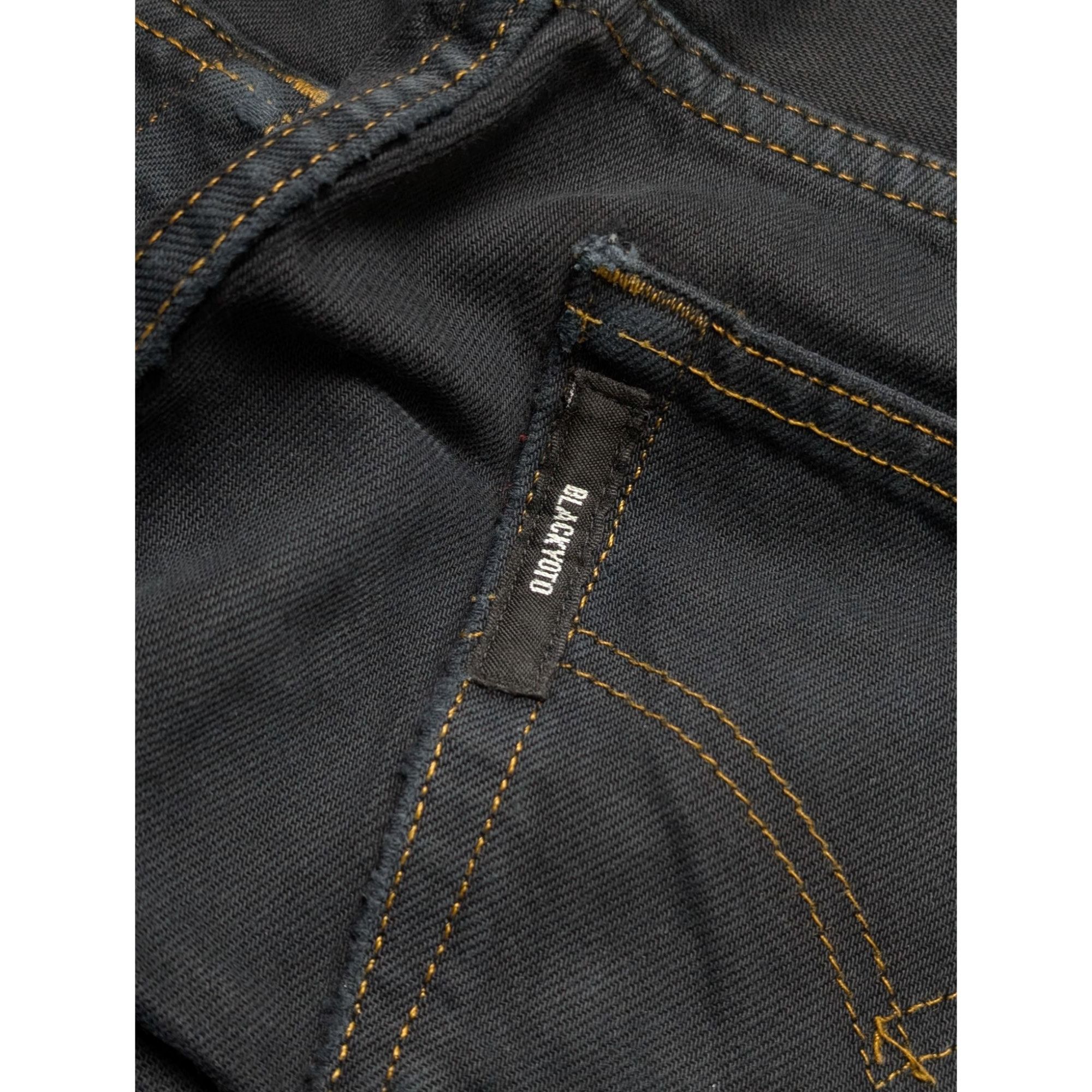 Levi's Levi's 501 Rework by Blackyoto Black Denim Jeans (Y1075) Size US 32 / EU 48 - 16 Thumbnail
