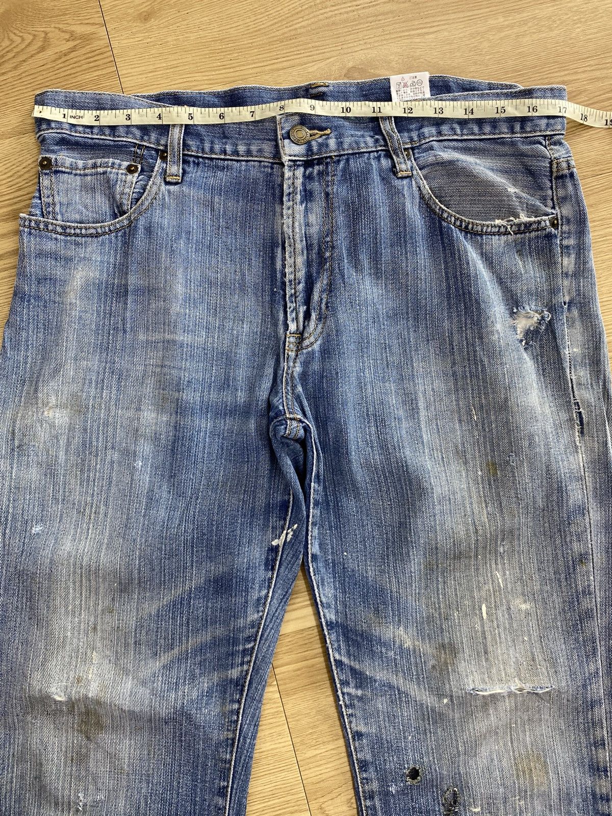 Japanese Brand Vintage Japanese Brand Blue Wash Loose Style Jeans Size US 34 / EU 50 - 7 Thumbnail