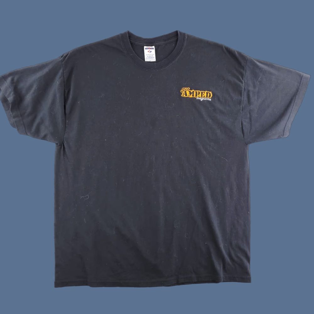Jerzees Get Amped Magazine T Shirt Mens 2XL Black Short Sleeve Shirt Mens 2XL Black Logo Crew Neck Size US XXL / EU 58 / 5 - 1 Thumbnail