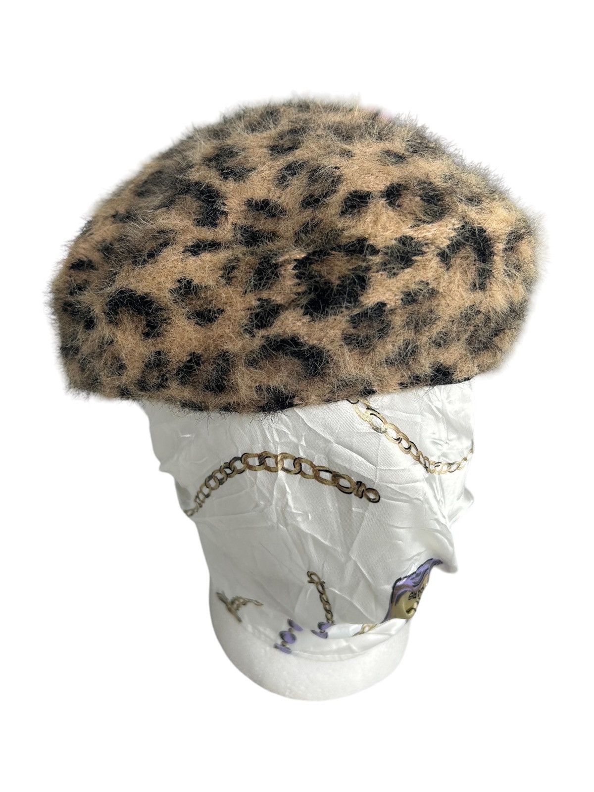 Punk Bondage Leopard fur Baret Hats japanese brand Gu 🎌☠️