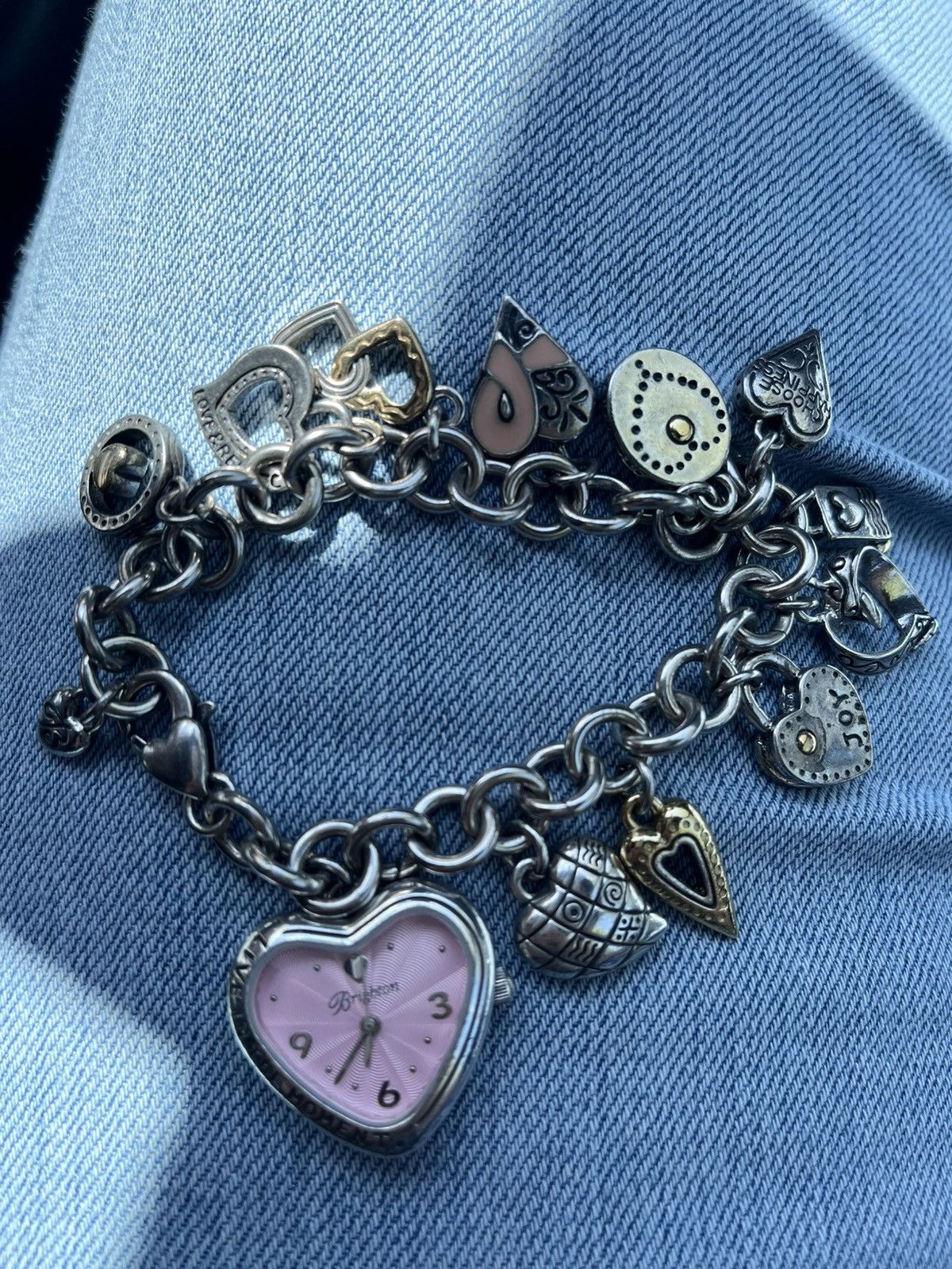 Brighton Brighton Live in the Moment Pink Heart Charm Bracelet Size ONE SIZE - 1 Thumbnail