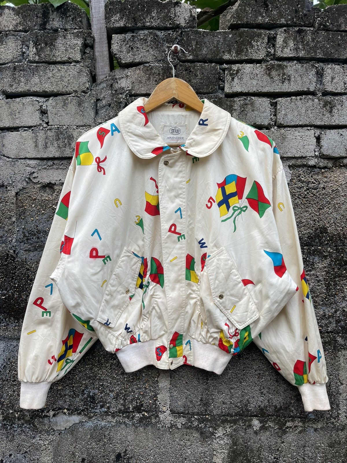 Japanese Brand Vintage Apuweiser All Over Print Jacket Bomber Style Size US M / EU 48-50 / 2 - 1 Thumbnail